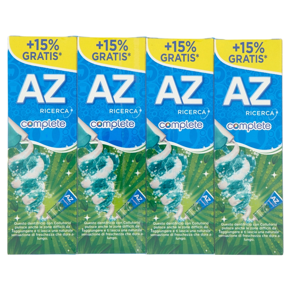 AZ Ricerca Dentifricio Complete+Collutorio Freschezza Delicata 4x65+10 ml